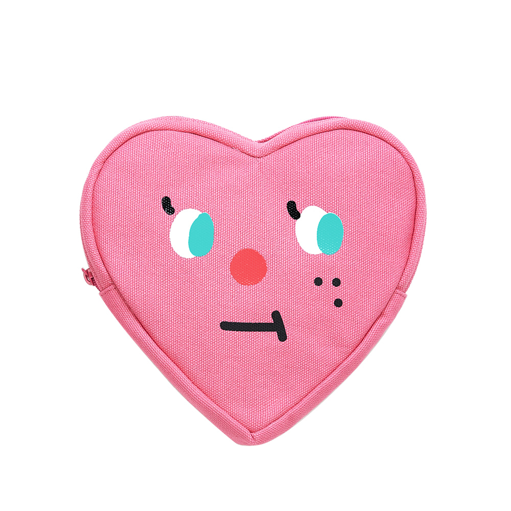 slowcoaster pink heart pouch (EVENT 50% OFF)